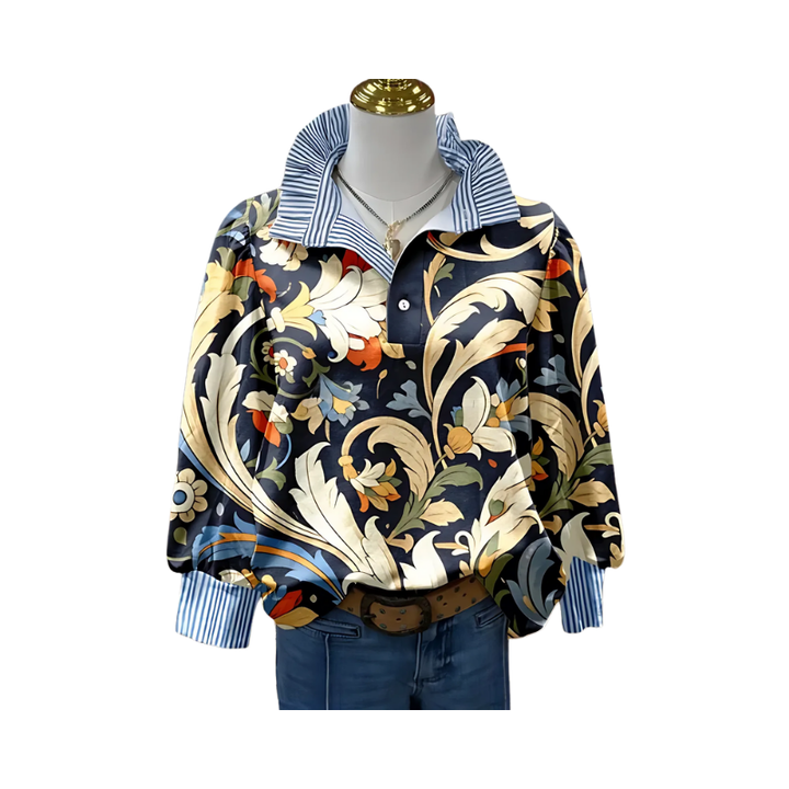 Irinia™ | Stilvolle Langarmbluse mit einzigartigem Print
