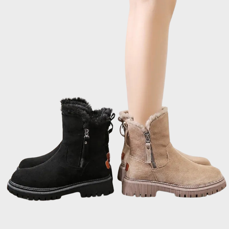 Steffy – Plüsch-Stiefeletten mit Reißverschluss