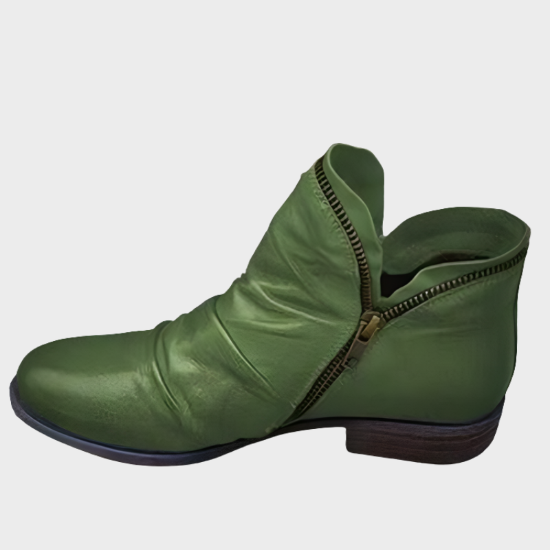 Babs – Lässige Lederstiefel mit Reißverschluss