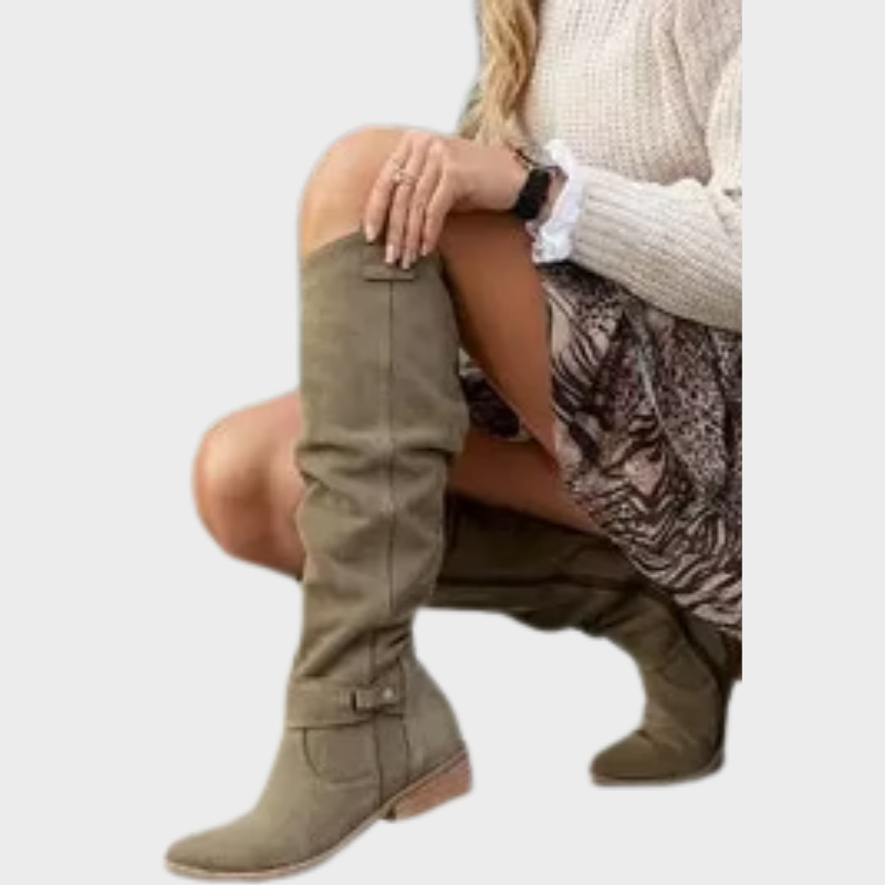 Hind – Kniehohe Stiefel mit Schnalle