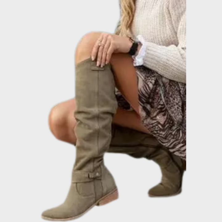 Hind – Kniehohe Stiefel mit Schnalle