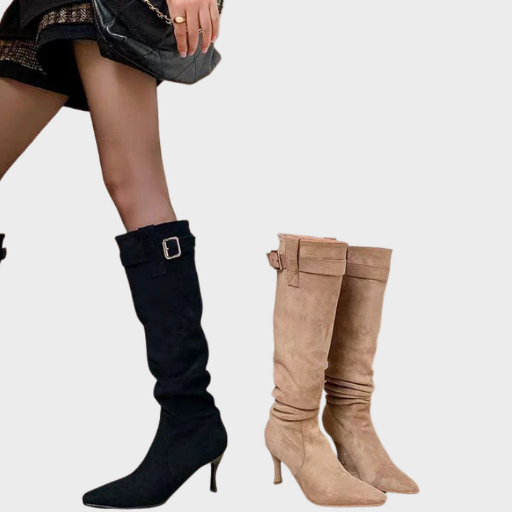 Sabrina – Schicke Kniestiefel mit Schnallen