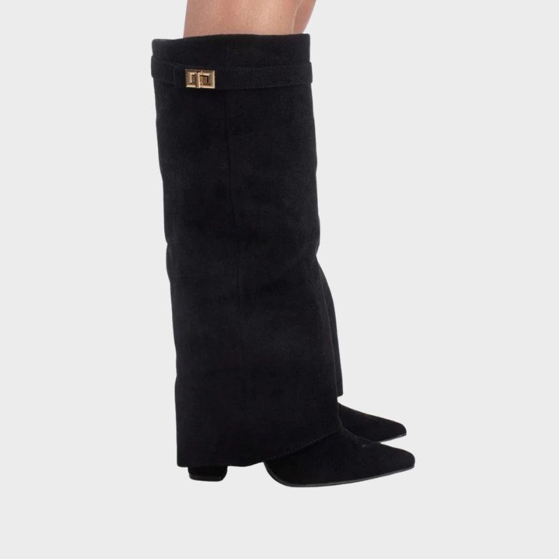 Maryse – Kniehohe Stiefel mit verstecktem Absatz