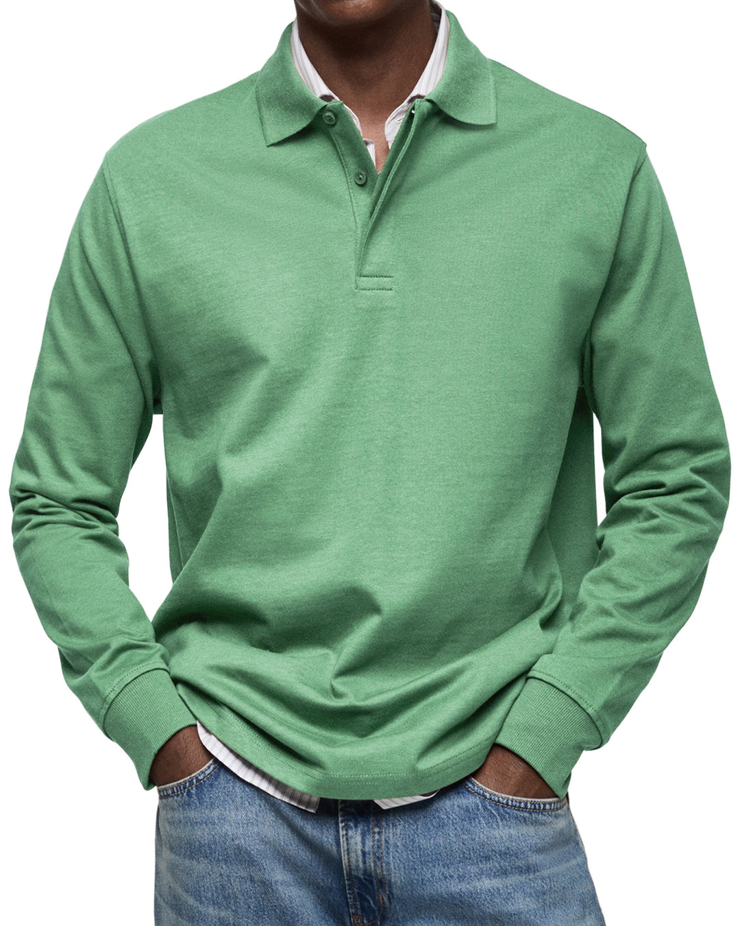 Tobias | Luxuriöses Langarm-Poloshirt