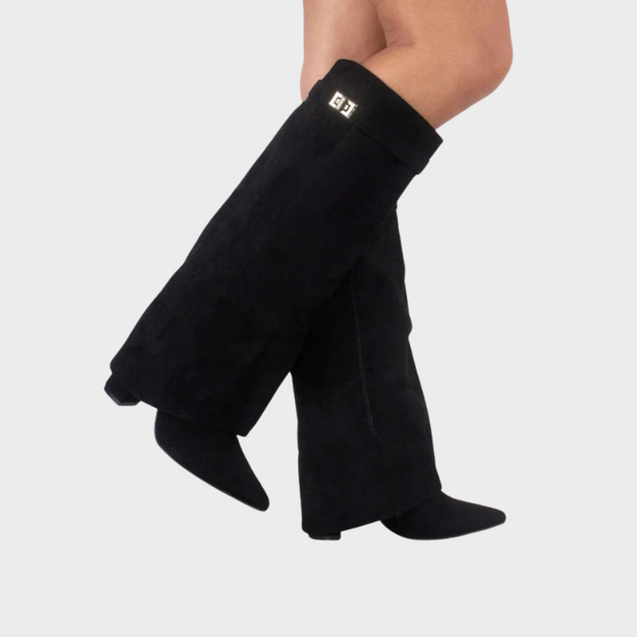 Maryse – Kniehohe Stiefel mit verstecktem Absatz