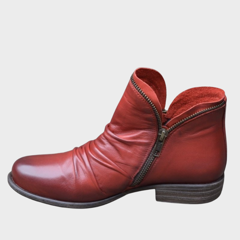 Babs – Lässige Lederstiefel mit Reißverschluss