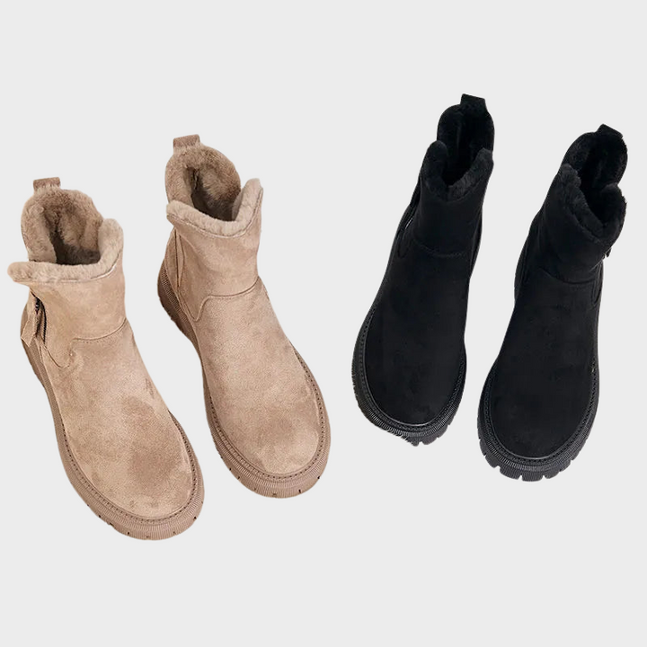 Steffy – Plüsch-Stiefeletten mit Reißverschluss