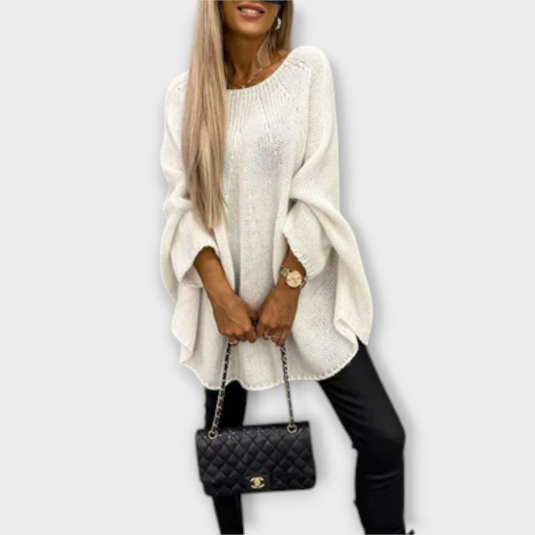 Stylischer Damenpullover mit Rundhalsausschnitt