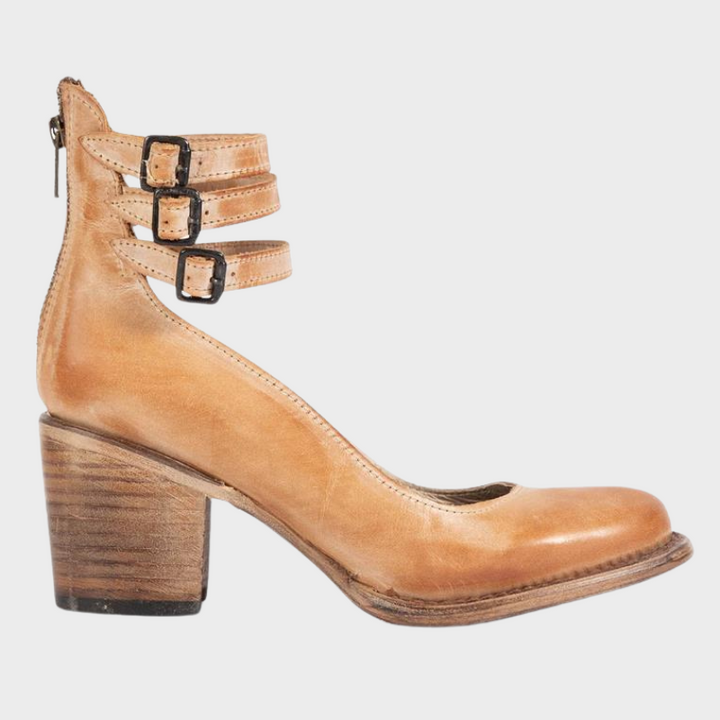 Cindy – Schuhe mit Absatz und Schnallenriemen