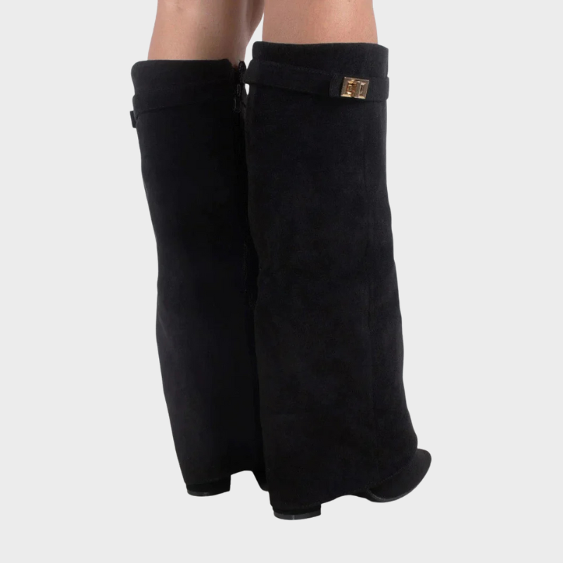 Maryse – Kniehohe Stiefel mit verstecktem Absatz