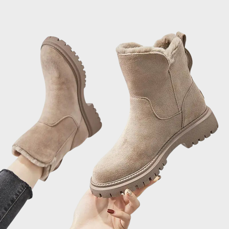 Steffy – Plüsch-Stiefeletten mit Reißverschluss