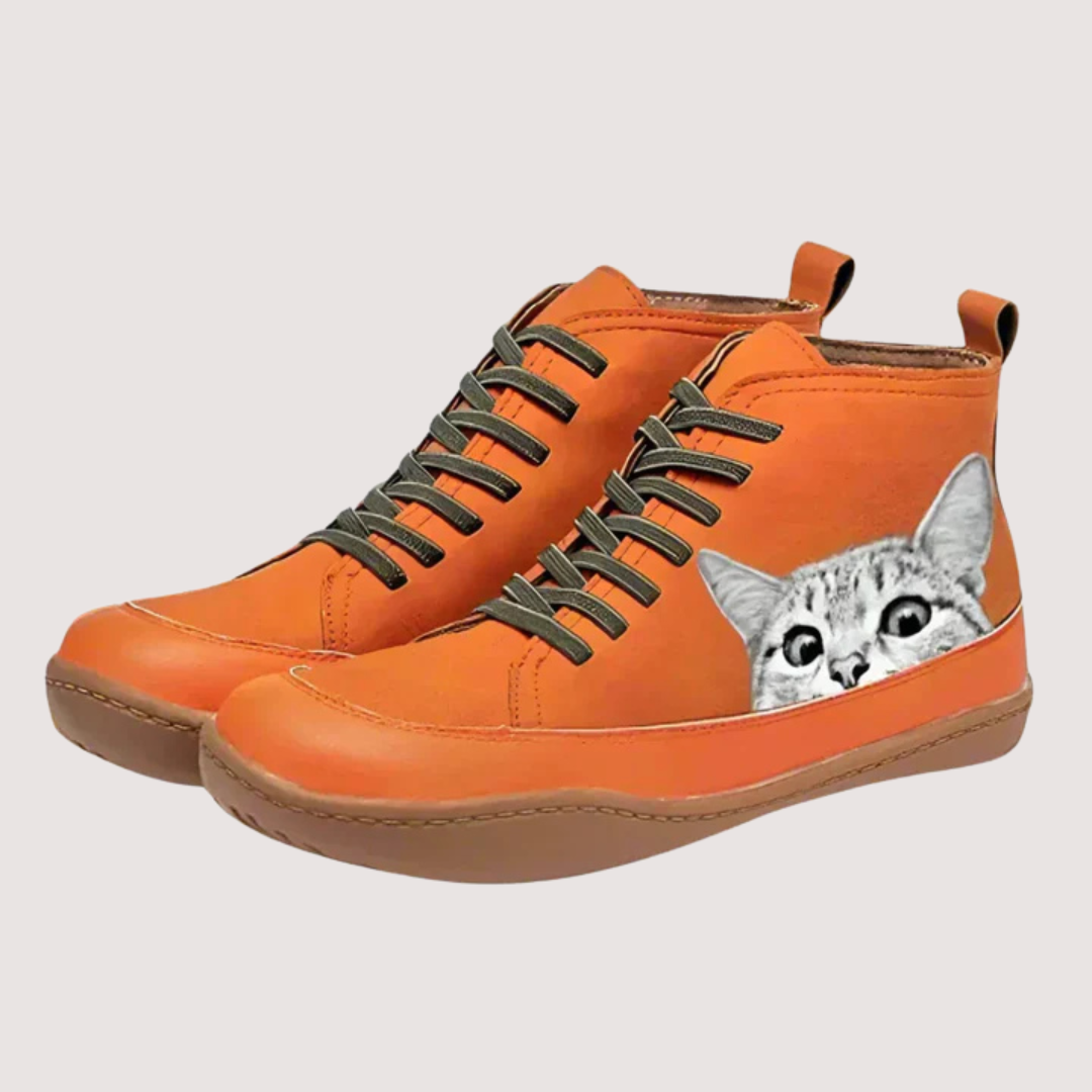 Felicia- Lederstiefel fur Katzenliebhaber