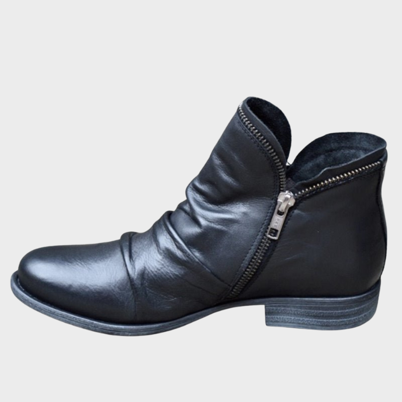 Babs – Lässige Lederstiefel mit Reißverschluss