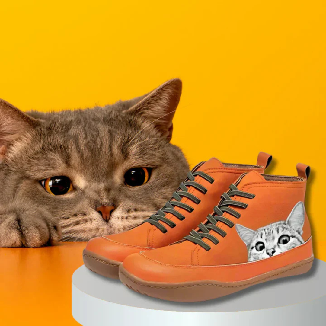 Felicia- Lederstiefel fur Katzenliebhaber