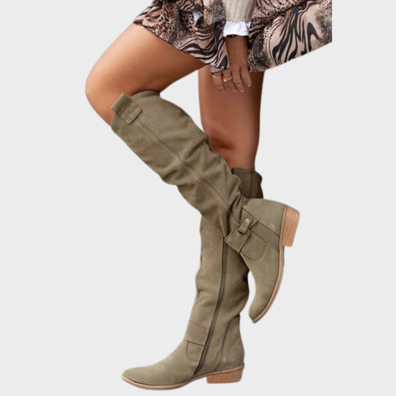 Hind – Kniehohe Stiefel mit Schnalle