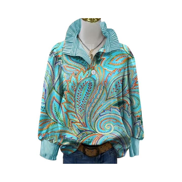 Irinia™ | Stilvolle Langarmbluse mit einzigartigem Print