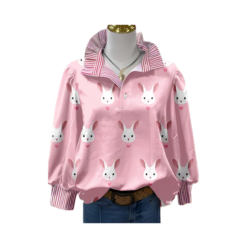 Irinia™ | Stilvolle Langarmbluse mit einzigartigem Print