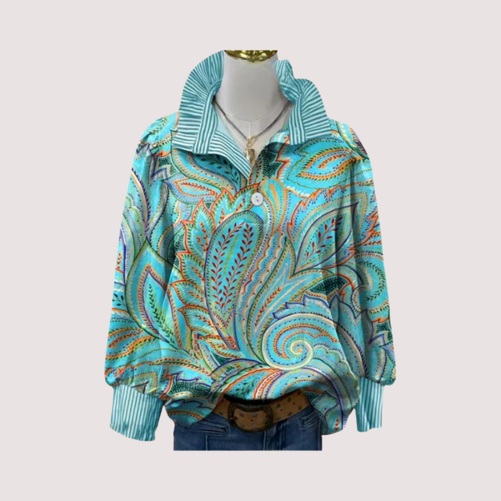 Irinia™ | Stilvolle Langarmbluse mit einzigartigem Print