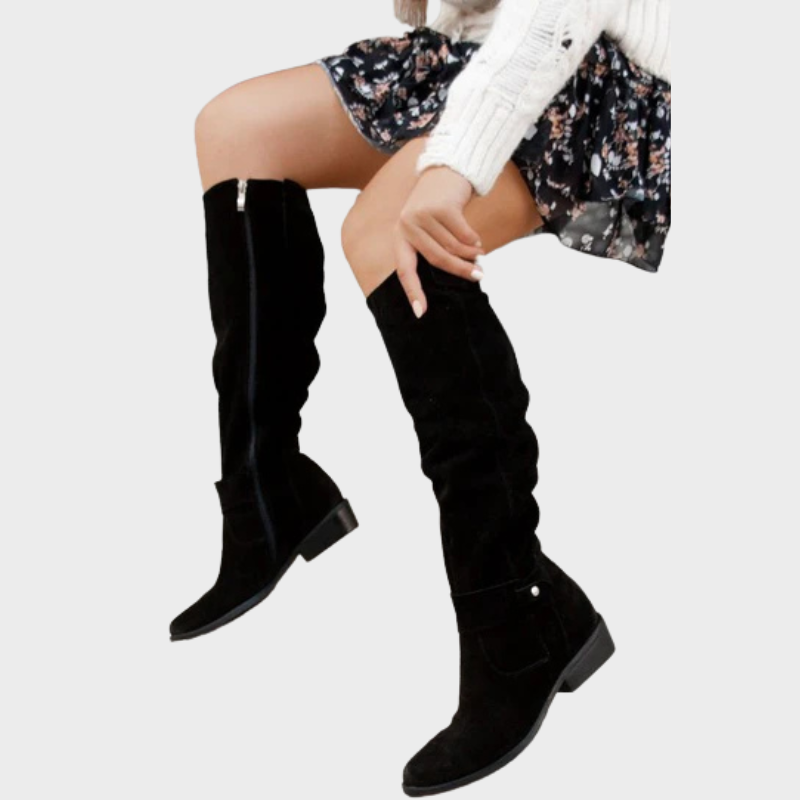 Hind – Kniehohe Stiefel mit Schnalle