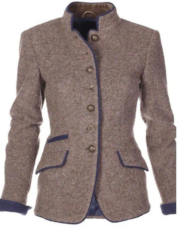 Valerie™ | Elegante Strickjacke mit hohem Kragen