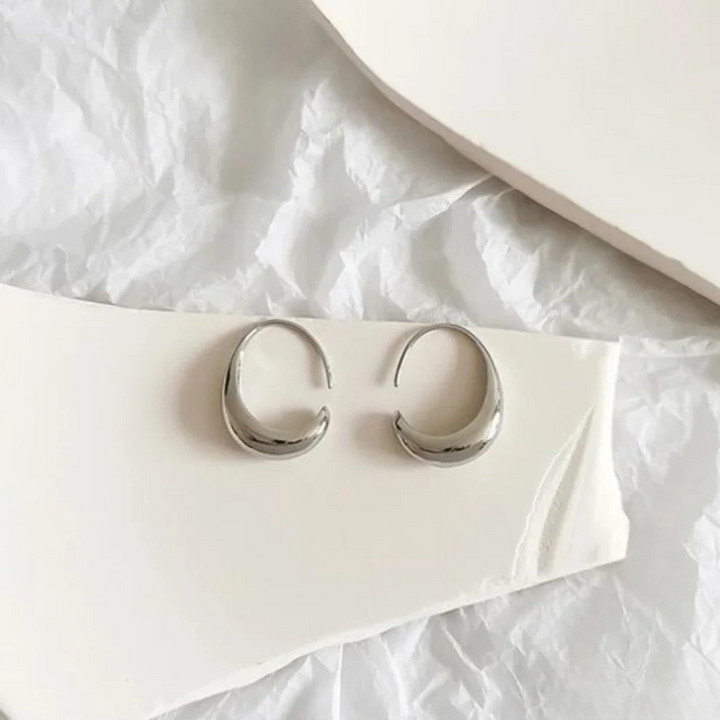 Elegante Ohrringe aus Gold und Silber