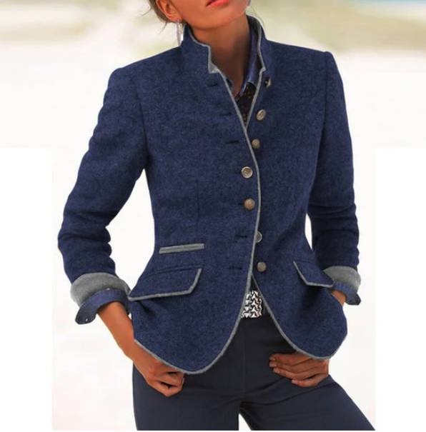 Valerie™ | Elegante Strickjacke mit hohem Kragen