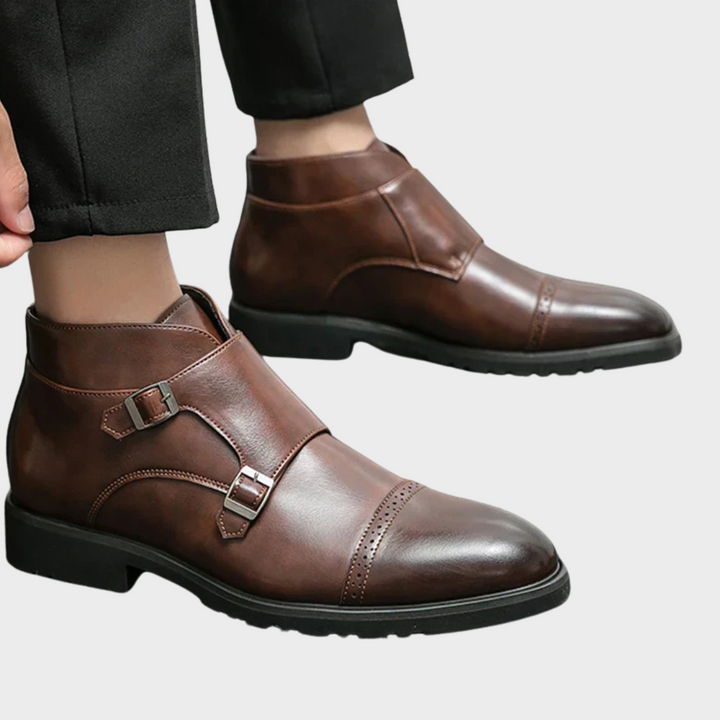 Parker | Leder Doppel-Monk-strap Stiefel
