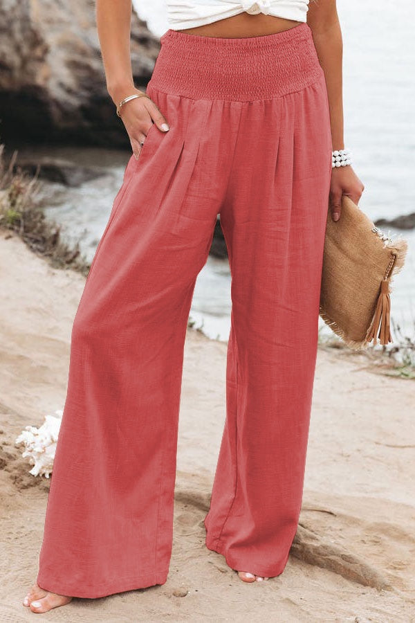 Verena | Damen Weit geschnittene Hose mit Hoher Taille und Lockerer Passform