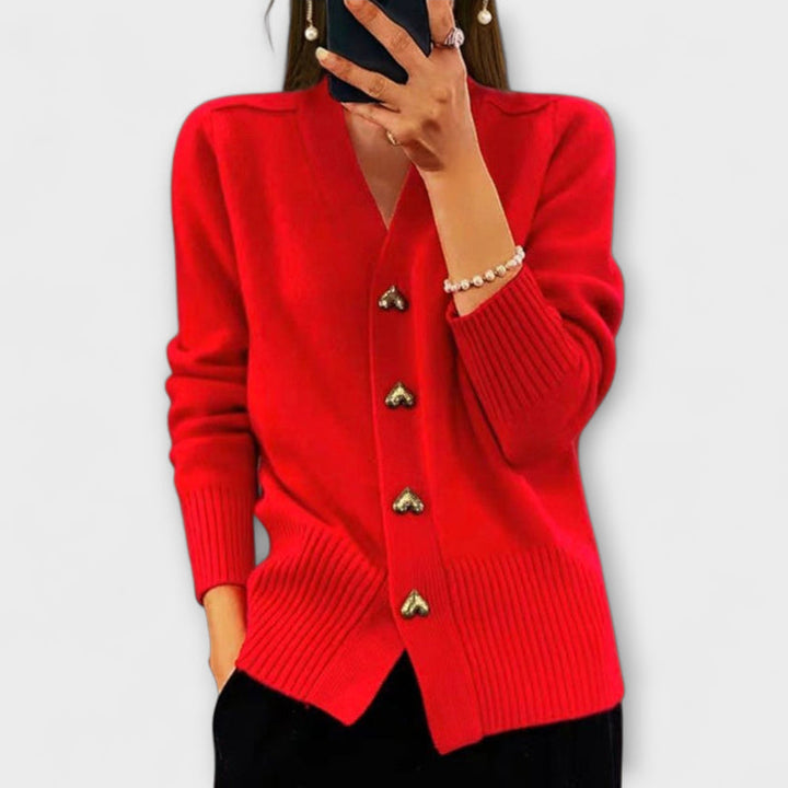 Gaby – Vintage Pullover mit V Ausschnitt
