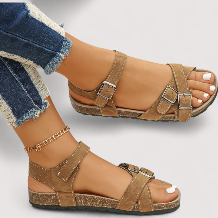 Inka™ | Kork-Kreuzriemen-Sandalen