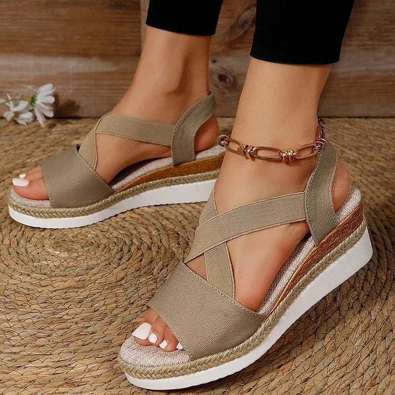 Damen Plateau High Heels – Kreuzriemen, Atmungsaktiv & Vielseitig