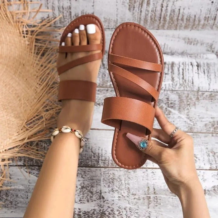 Damen - Bequeme Sandalen - Atmungsaktives Material - Ideal für Alltag und Freizeit