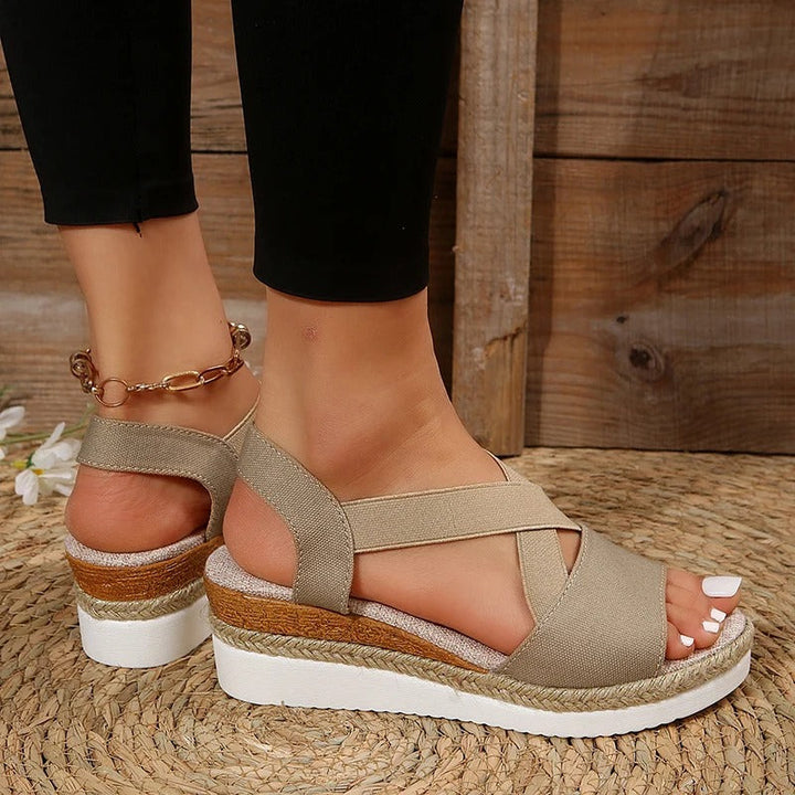 Damen Plateau High Heels – Kreuzriemen, Atmungsaktiv & Vielseitig