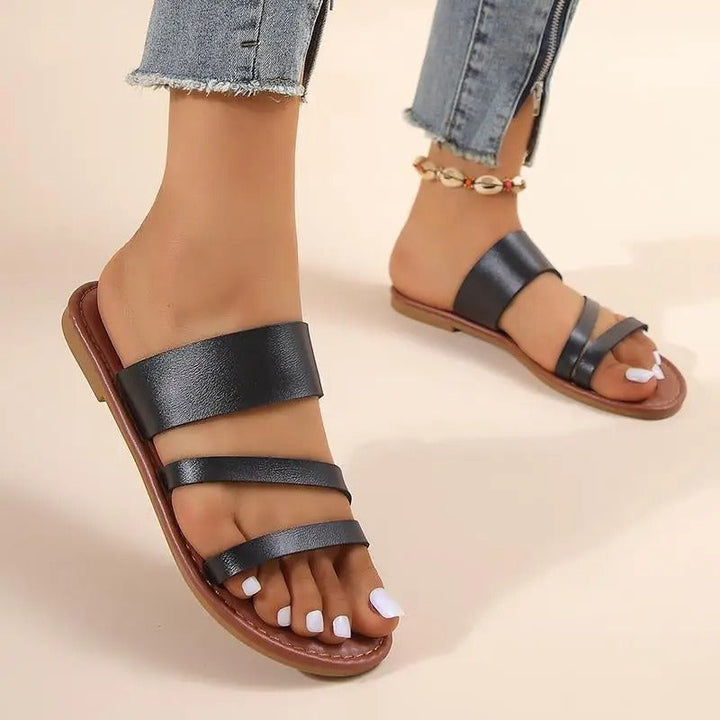 Damen - Bequeme Sandalen - Atmungsaktives Material - Ideal für Alltag und Freizeit