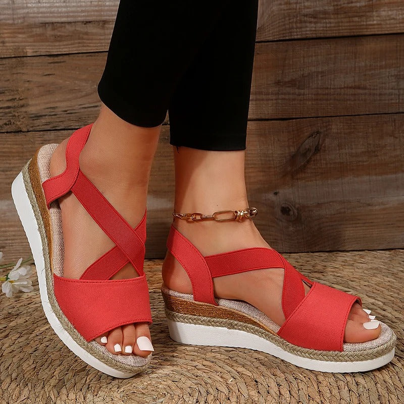 Damen Plateau High Heels – Kreuzriemen, Atmungsaktiv & Vielseitig