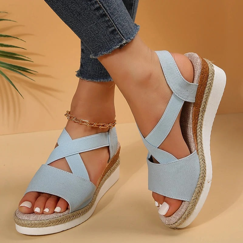 Damen Plateau High Heels – Kreuzriemen, Atmungsaktiv & Vielseitig