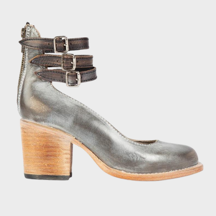 Cindy – Schuhe mit Absatz und Schnallenriemen