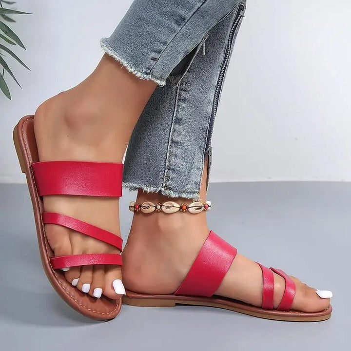 Damen - Bequeme Sandalen - Atmungsaktives Material - Ideal für Alltag und Freizeit