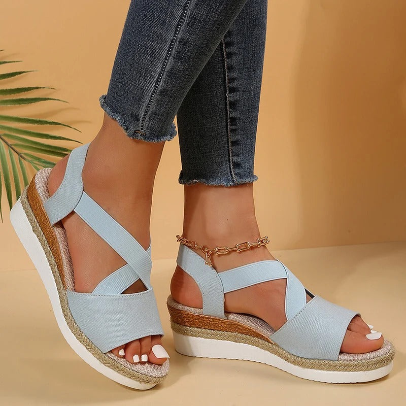 Damen Plateau High Heels – Kreuzriemen, Atmungsaktiv & Vielseitig