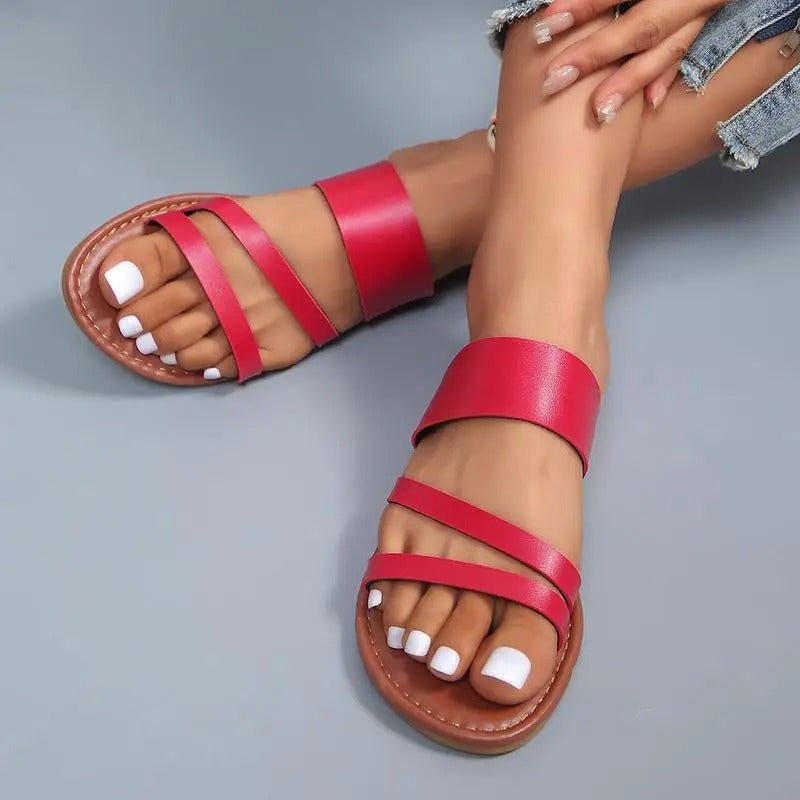 Damen - Bequeme Sandalen - Atmungsaktives Material - Ideal für Alltag und Freizeit