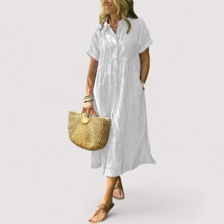 Rea™ | Gestreiftes Hemdblusenkleid