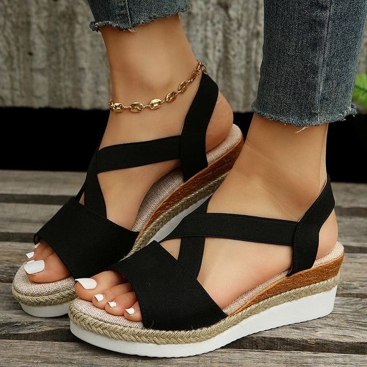Damen Plateau High Heels – Kreuzriemen, Atmungsaktiv & Vielseitig