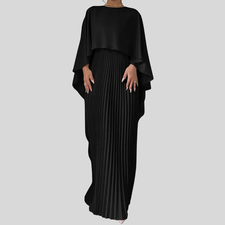 Damen Maxi-Kleid – Fledermausärmel, Fliessend & Vielseitig Elegant