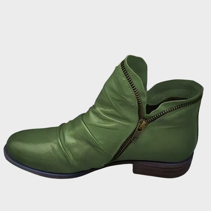 Babs – Lässige Lederstiefel mit Reißverschluss
