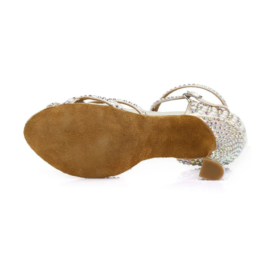 Damen Latin Tanzschuhe – Satin, Plateau, Glitzer & Elegant in Rosa & Weiß html
