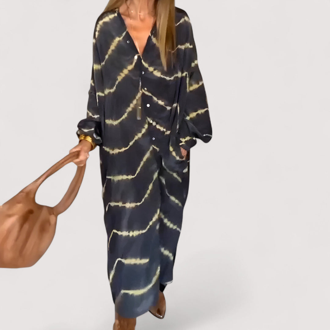 Maren™ | Gestreiftes Maxikleid