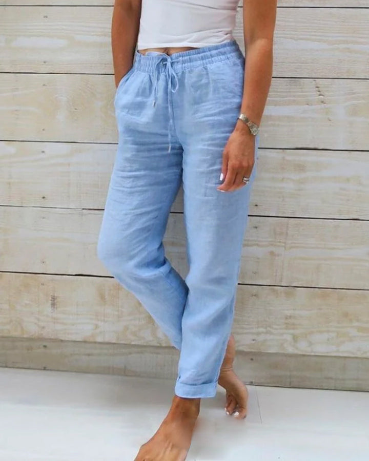 Birgit | Damen Hose mit Kordelzug und Legerer Passform