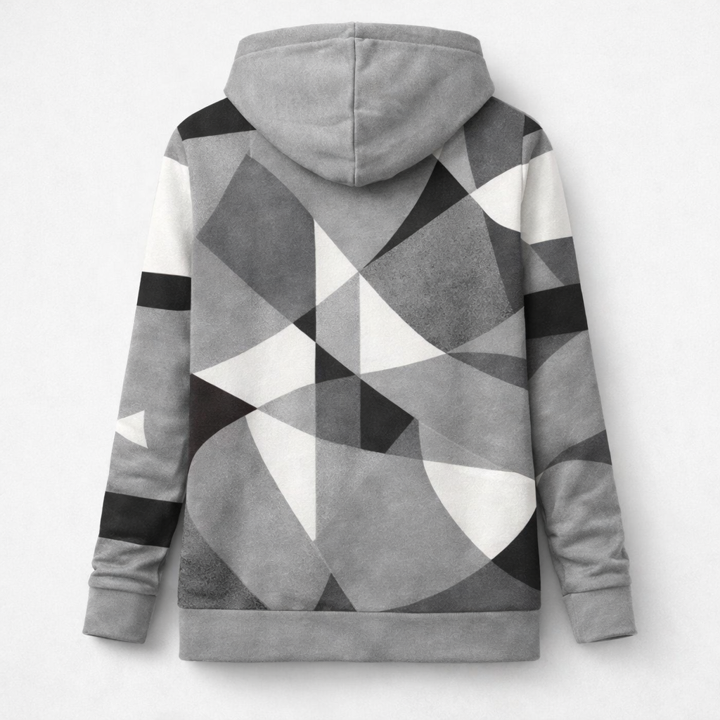 Damen Kapuzenpullover – Geometrisches Muster, Lässig & Warm