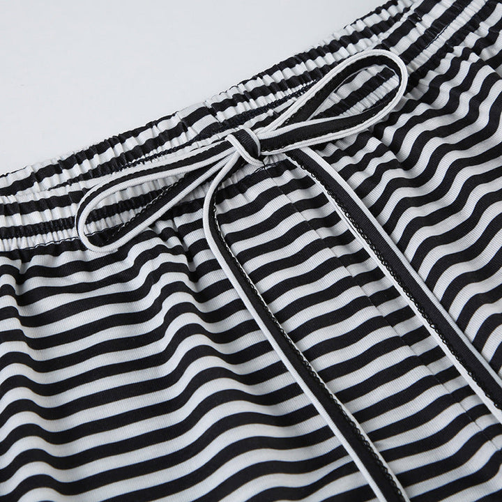 Katharina | Damen Frühlings-Gestreifte Relaxed-Hose