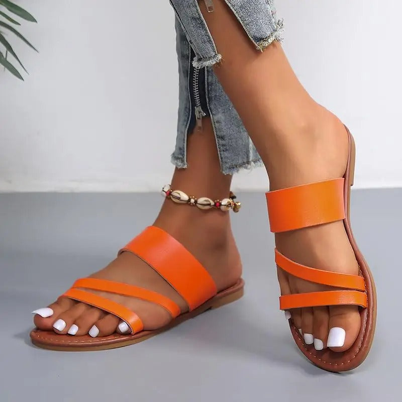Damen - Bequeme Sandalen - Atmungsaktives Material - Ideal für Alltag und Freizeit